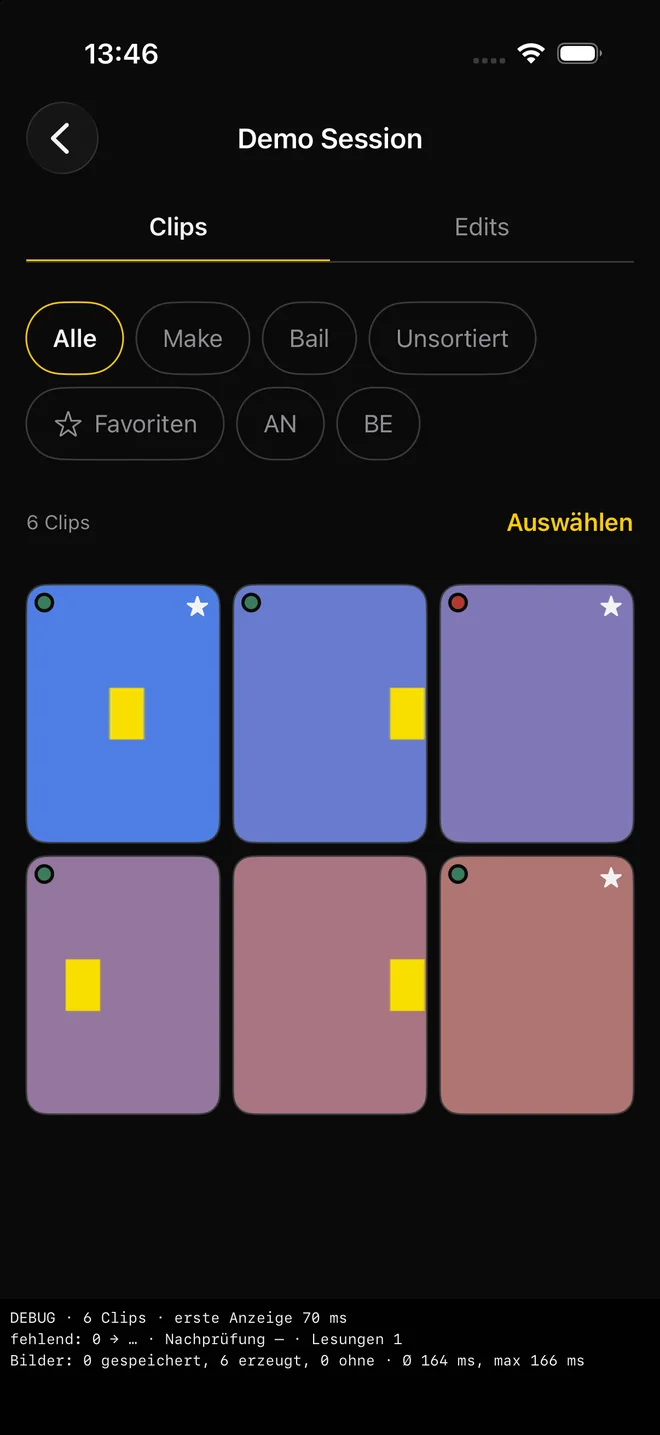 TrickCut gallery with clip filters
